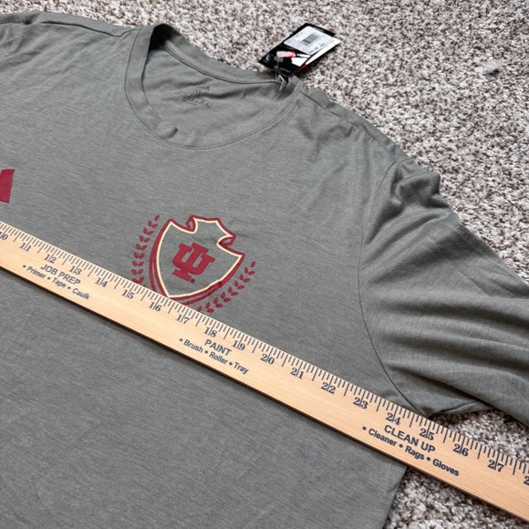 Adidas Indiana Hoosiers Long Sleeve T-Shirt‎ Men's XL Gray NCAA College New - Picture 5 of 6